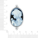 Брошь из серебра с агатом