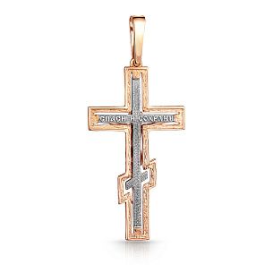Крест из комбинированного золота