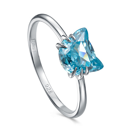 Кольцо из серебра с фианитом