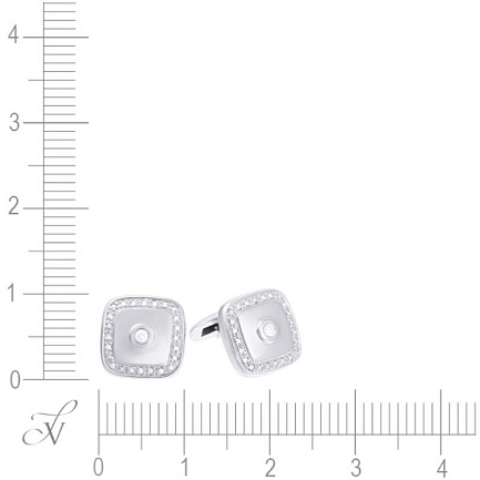 Запонки из белого золота с бриллиантами