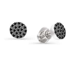 Пусеты из белого золота с бриллиантами