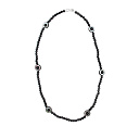 Колье из серебра с агатами, перламутром