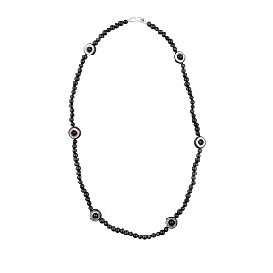 Колье из серебра с агатами