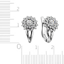 Серьги с английским замком из белого золота с бриллиантами