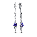 Серьги из белого золота с бриллиантами, танзанитами