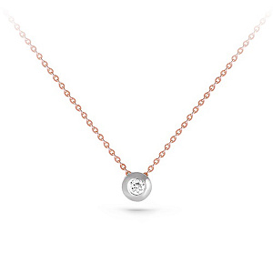 Колье из красного золота с бриллиантом