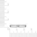 Кольцо обручальное из белого золота с бриллиантом