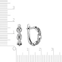 Серьги из серебра с фианитом