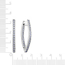 Серьги с английским замком из серебра с фианитом