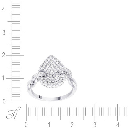 Кольцо из белого золота с бриллиантами