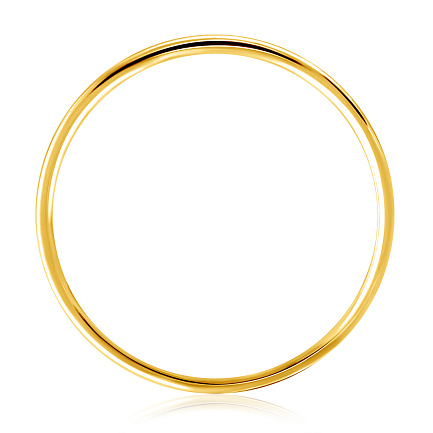 Кольцо обручальное гладкое из желтого золота