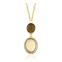 Колье из желтого золота с кварцем