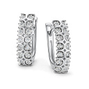 Серьги с английским замком из белого золота