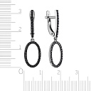 Серьги с английским замком из белого золота с фианитом