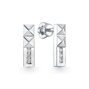 Серьги из белого золота с бриллиантами