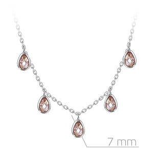 Колье из серебра с фианитом