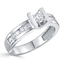 Кольцо из белого золота с бриллиантами