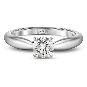 Кольцо из белого золота с бриллиантом