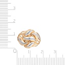 Кольцо из красного золота с фианитом