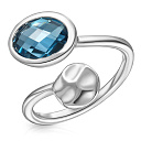 Кольцо из белого золота с топазом