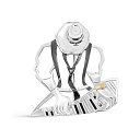 Брошь из серебра