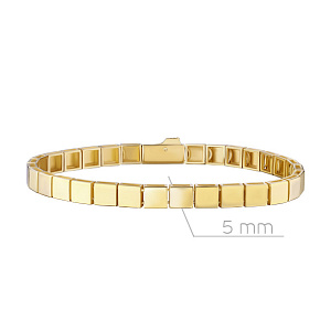 Браслет декоративный из серебра с позолотой