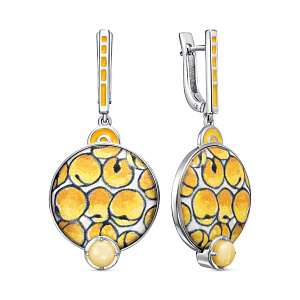 Серьги с английским замком из серебра