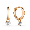 Серьги из красного золота с бриллиантами