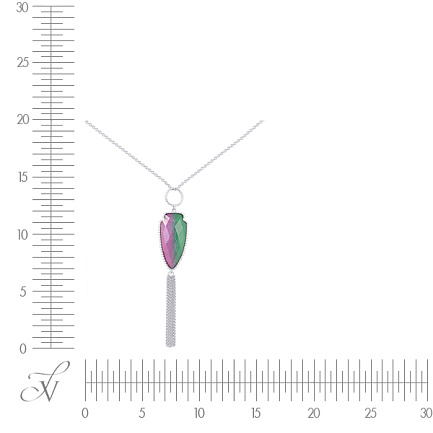 Колье из серебра с фианитом