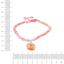 Браслет декоративный из серебра с кварцем