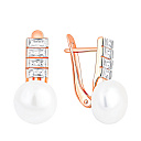 Серьги с английским замком из красного золота