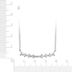 Колье из серебра с фианитом