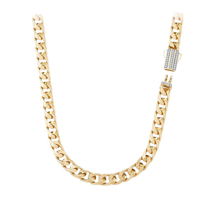 Колье из желтого золота с фианитами