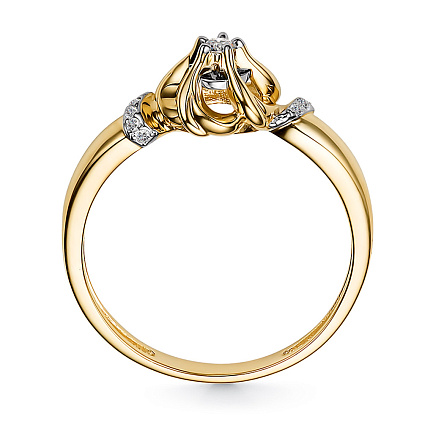 Кольцо из желтого золота с бриллиантами