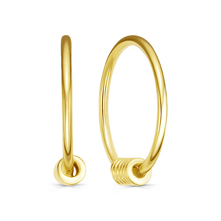 Серьги с английским замком из серебра