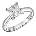 Кольцо из белого золота с бриллиантом