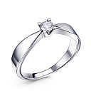 Кольцо из белого золота с бриллиантом