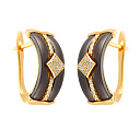 Серьги с английским замком из серебра с керамикой