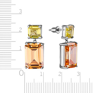 Серьги из серебра с цирконием