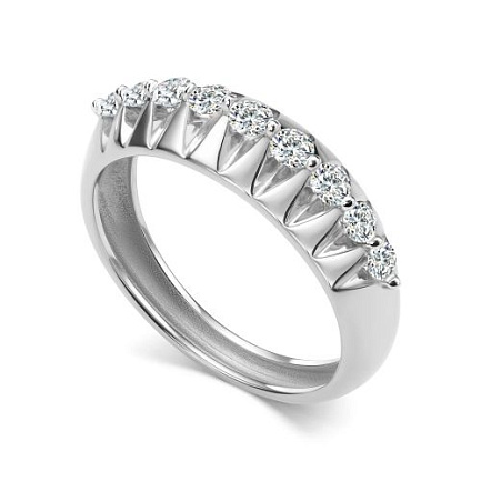 Кольцо из белого золота с бриллиантами