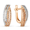 Серьги из красного золота с бриллиантами