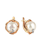 Серьги с английским замком из красного золота