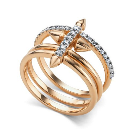 Кольцо из красного золота