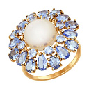 Кольцо из красного золота с жемчугом