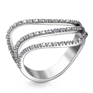 Кольцо из белого золота с бриллиантами