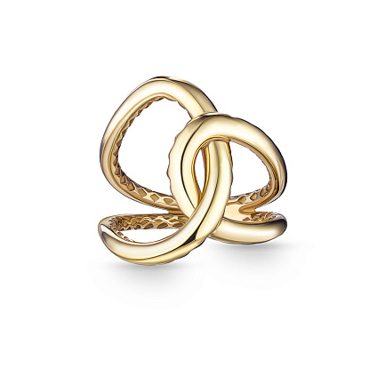 Кольцо из серебра с позолотой