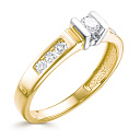 Кольцо из желтого золота с бриллиантами