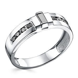 Кольцо из белого золота с бриллиантами