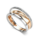 Кольцо из красного золота с бриллиантами