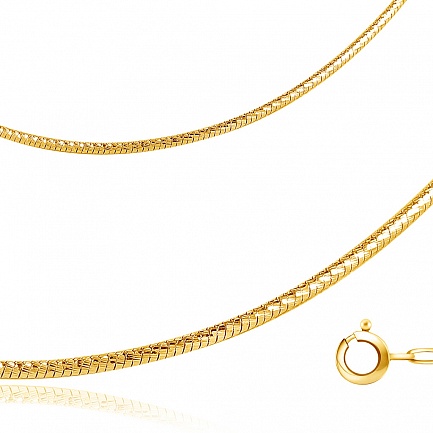 Цепь автомат из серебра с позолотой